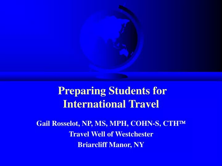 preparing students for international travel