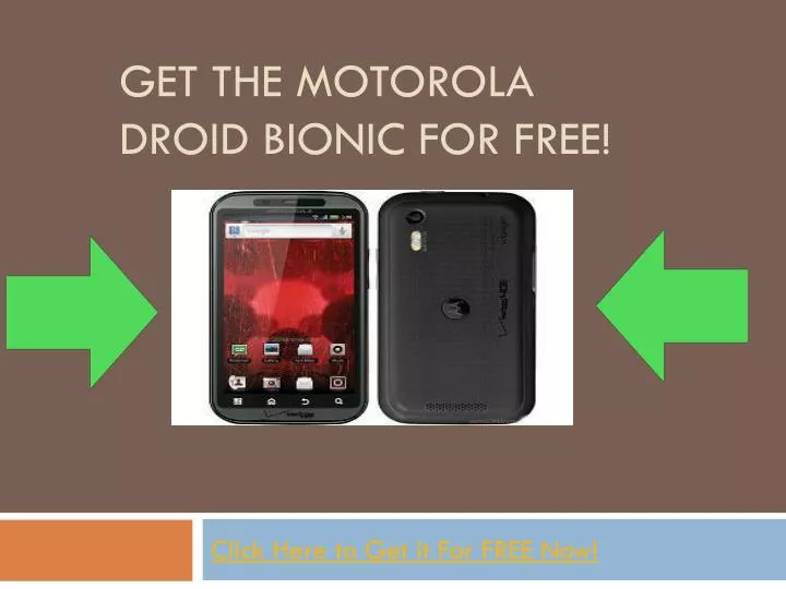 get the motorola droid bionic for free