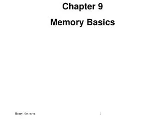 Memory Definitions