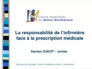 la responsabilit de l infirmi re face la prescription m dicale
