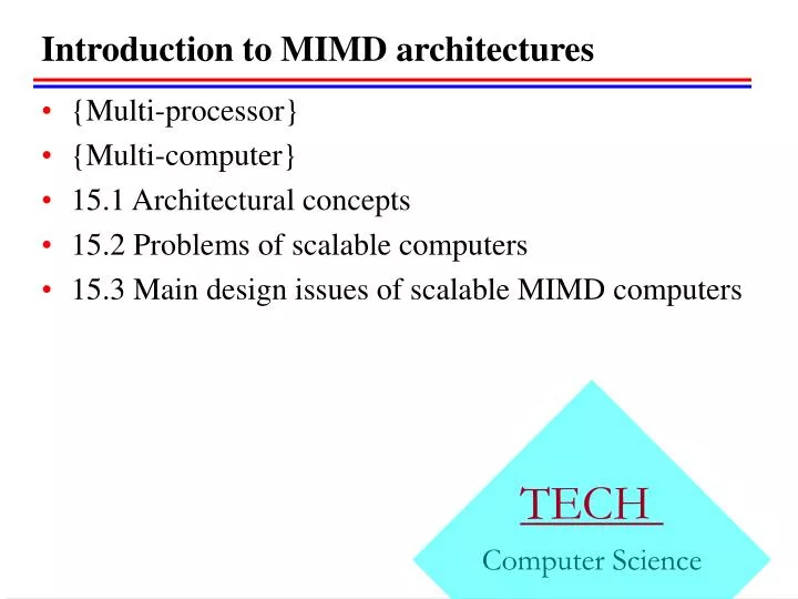 introduction to mimd architectures