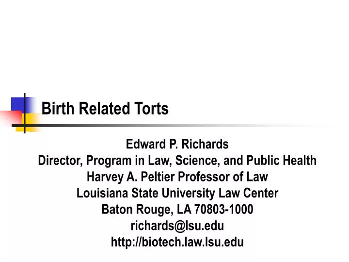 birth related torts