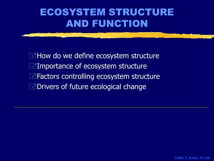 ecosystem structure and function