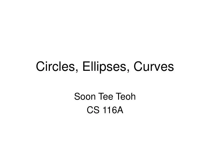 circles ellipses curves
