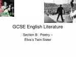 GCSE English Literature - slide 1