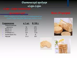 Диетический продукт « Lope-Lope »