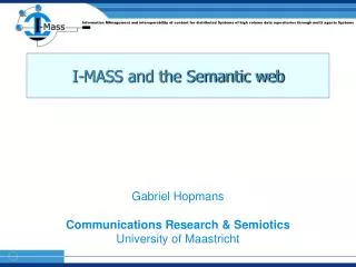 I-MASS and the Semantic web
