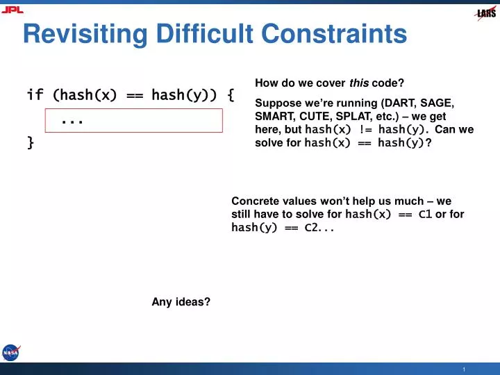 revisiting difficult constraints