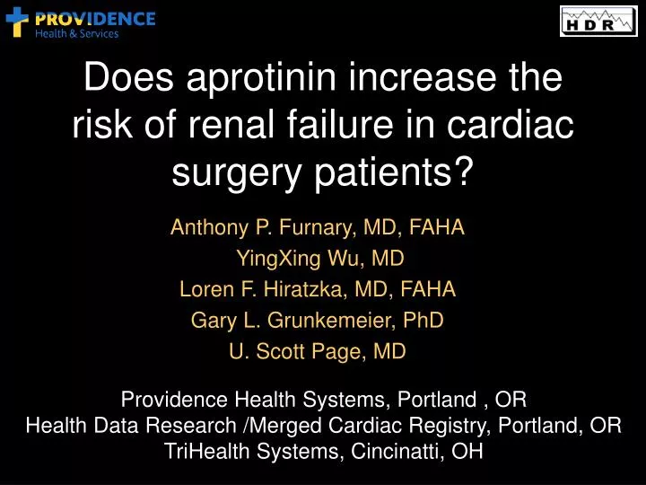 does aprotinin increase the risk of renal failure in cardiac surgery patients