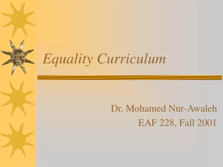equality curriculum