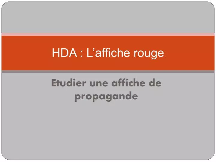 hda l affiche rouge