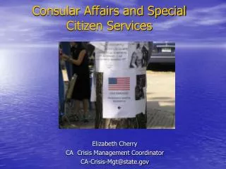 Consular Affairs and Special Citizen Services