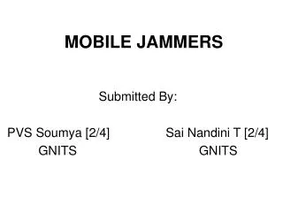 MOBILE JAMMERS