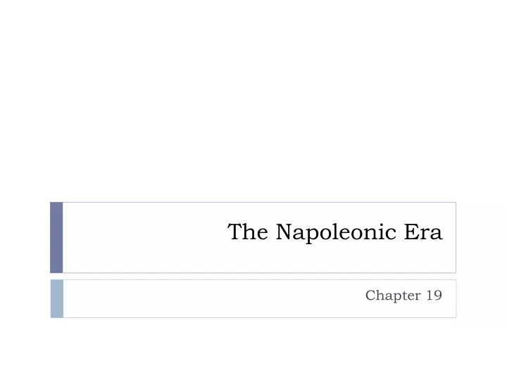 the napoleonic era