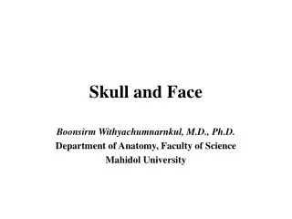 Skull and Face