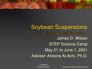 Soybean Suspensions