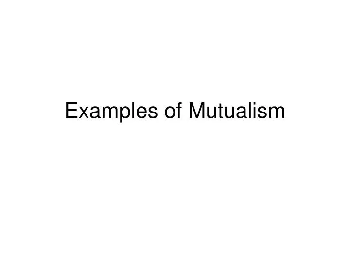 examples of mutualism