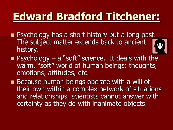 edward bradford titchener