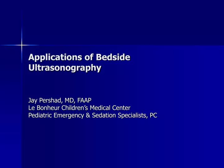 applications of bedside ultrasonography
