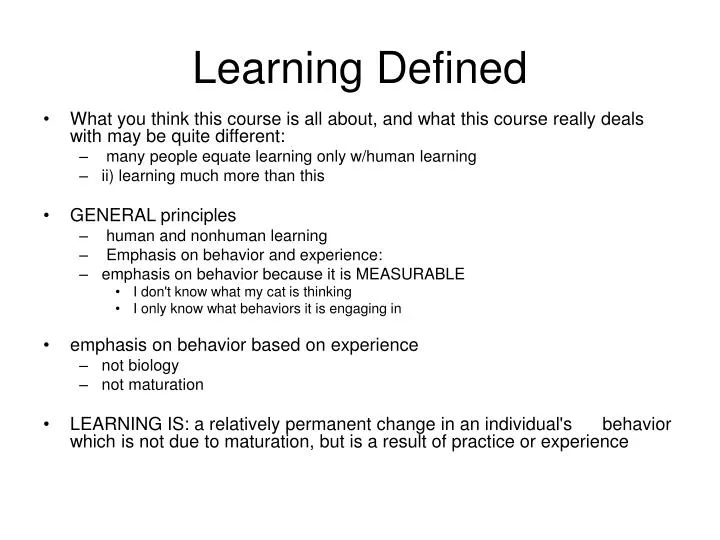 learning defined