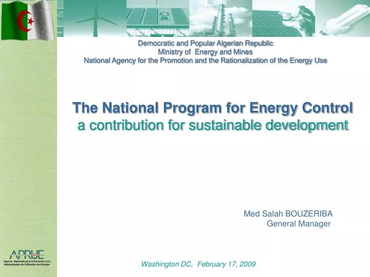 the national program for energy control a contribution for sustainable development