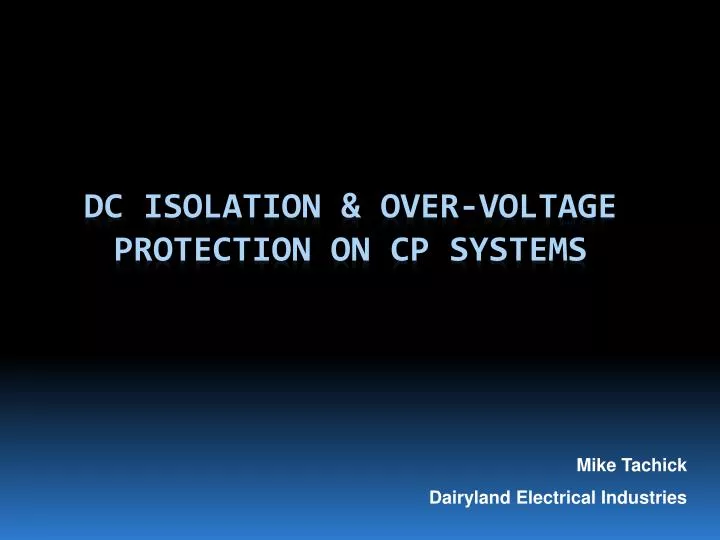 dc isolation over voltage protection on cp systems