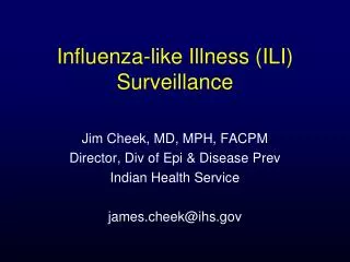 Influenza-like Illness (ILI) Surveillance