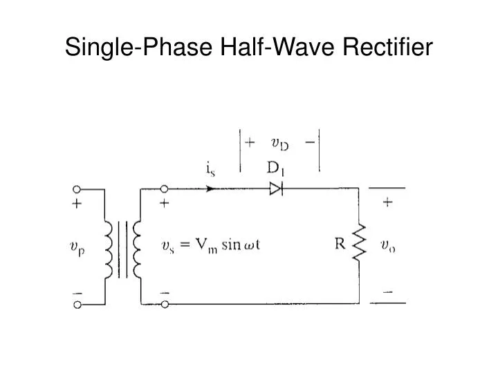 single phase half wave rectifier