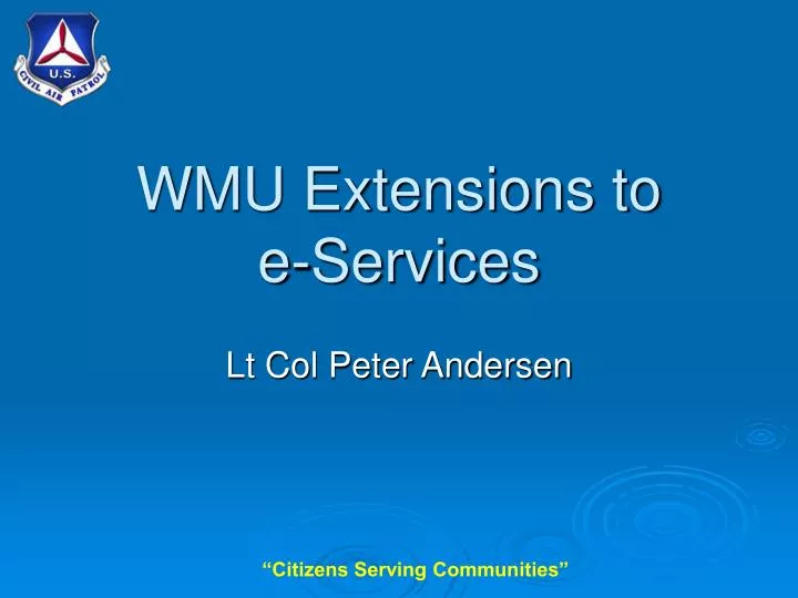 wmu extensions to e services