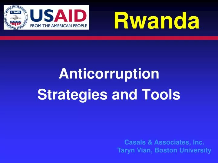 anticorruption strategies and tools