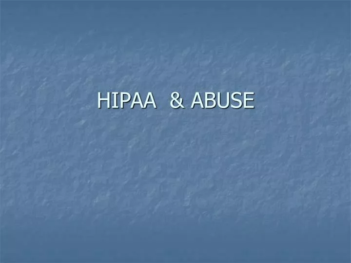 hipaa abuse