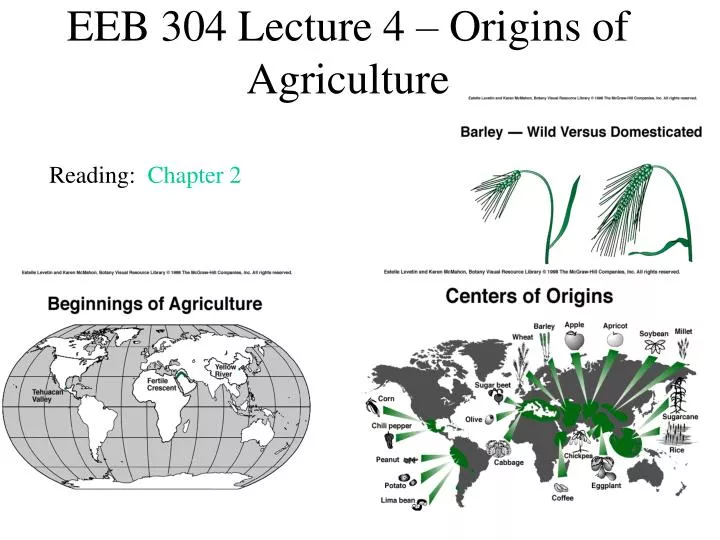 eeb 304 lecture 4 origins of agriculture
