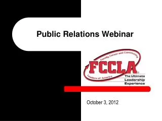 Public Relations Webinar