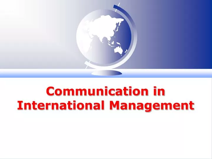 communication in international management