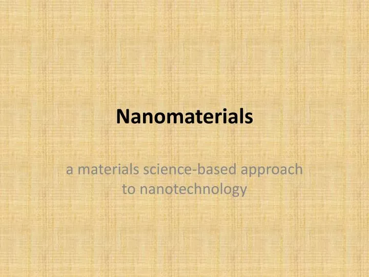 nanomaterials