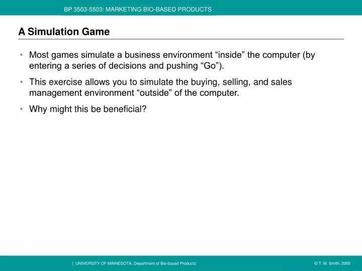 a simulation game