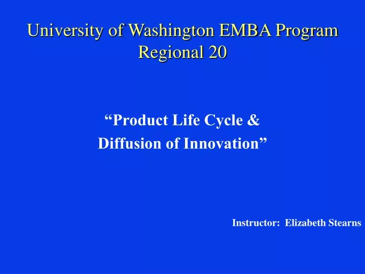 university of washington emba program regional 20