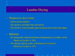 Lumber Drying