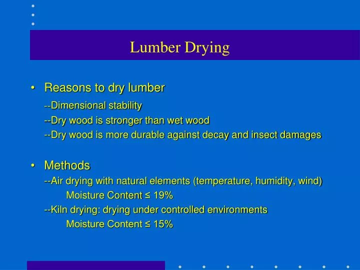 lumber drying