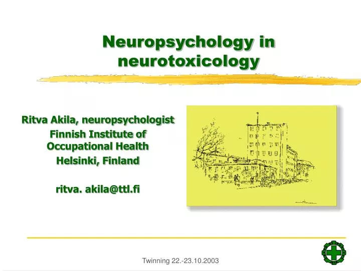 neuropsychology in neurotoxicology