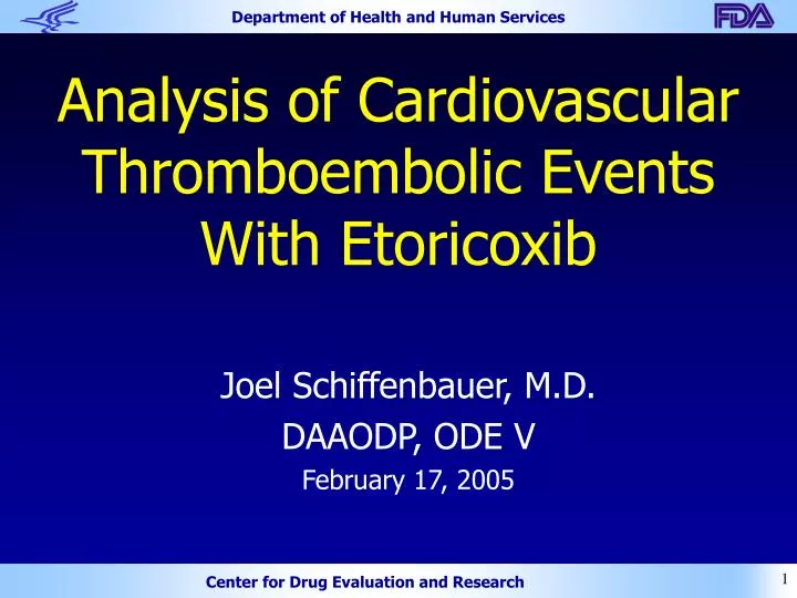 analysis of cardiovascular thromboembolic events with etoricoxib