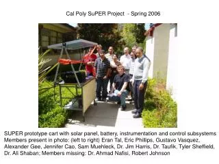 Cal Poly SuPER Project - Spring 2006
