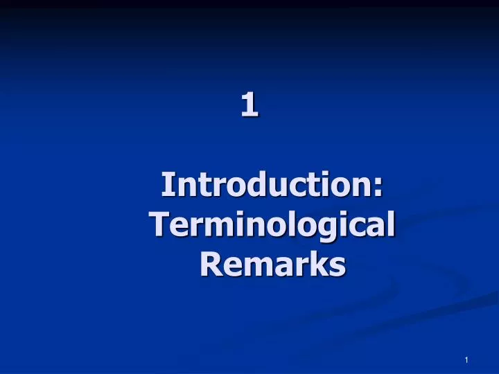 1 introduction terminological remarks
