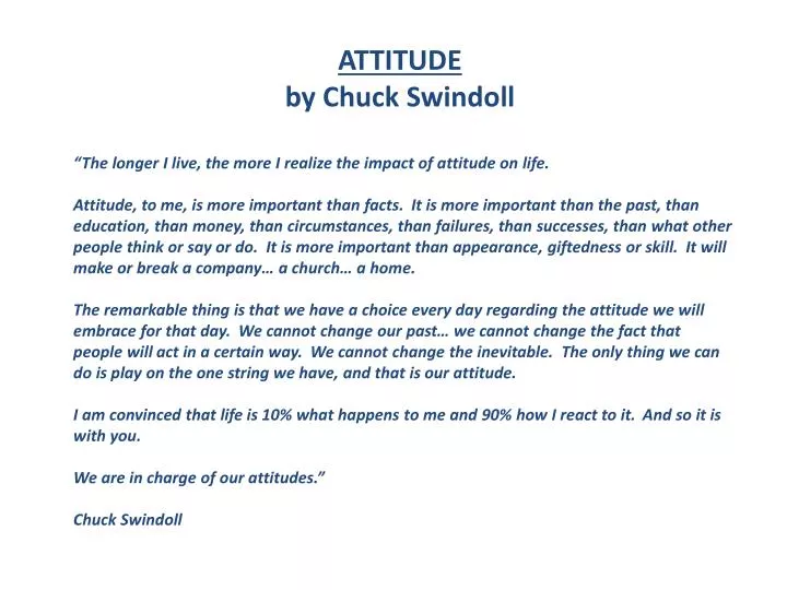 attitude by chuck swindoll