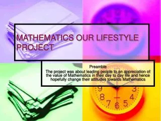 MATHEMATICS OUR LIFESTYLE PROJECT
