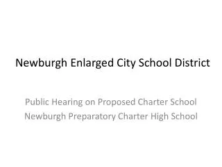 Newburgh Enlarged City School District