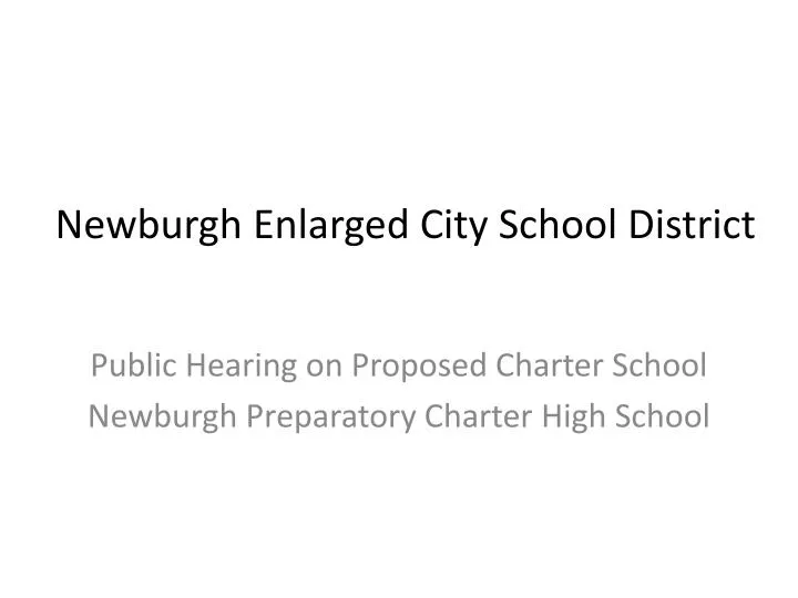 newburgh enlarged city school district
