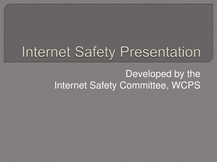 internet safety presentation