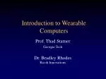 Introduction to Wearable Computers - slide 1