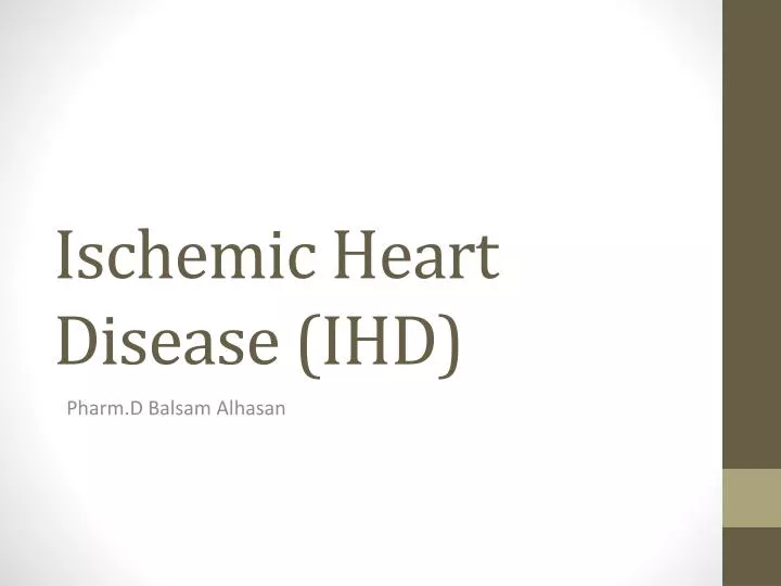 ischemic heart disease ihd